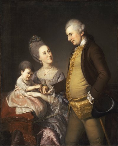 Ritratto di John e Elizabeth Lloyd Cadwalader e della loro figlia Anne da Charles Willson Peale